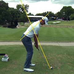 Adam Scott at address – swing plane and axis of rotation