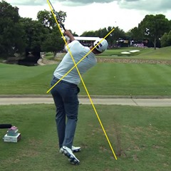 Adam Scott’s follow-through – identical swing plane and axis of rotation